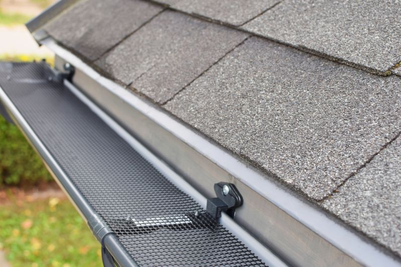 Close-Up of Installed Gutter Filters